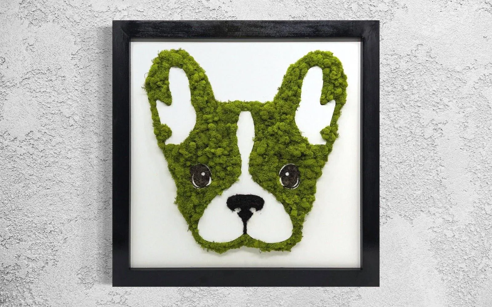 French Bulldog Moss Wall Art