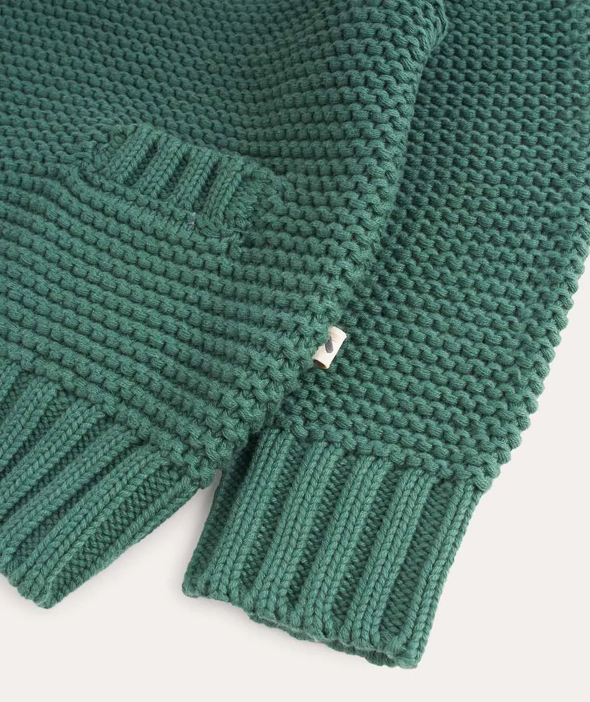 Garter Stitch Jumper - Evergreen