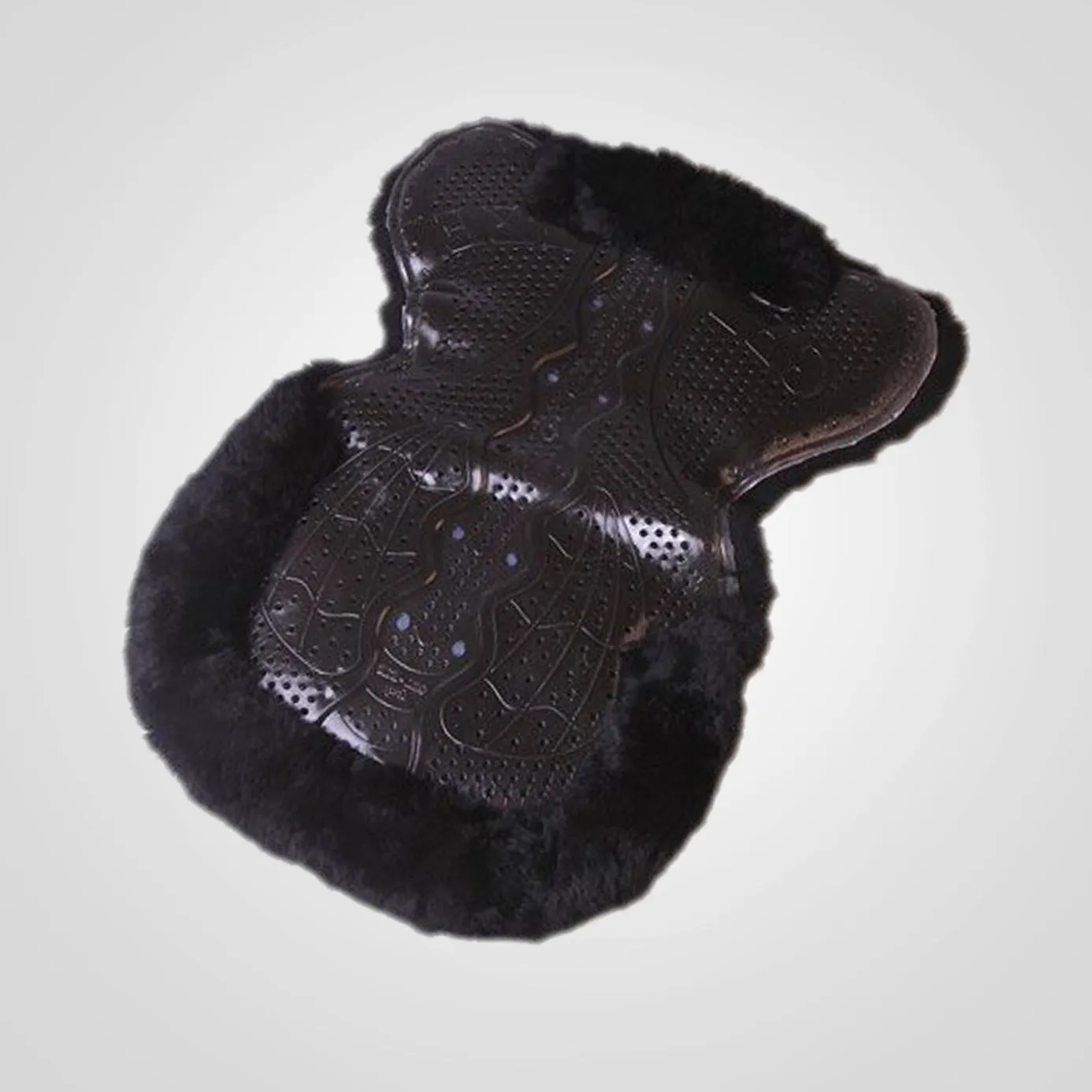 Gel-Eze Gel Full Sheepskin Saddle Pad -  Black