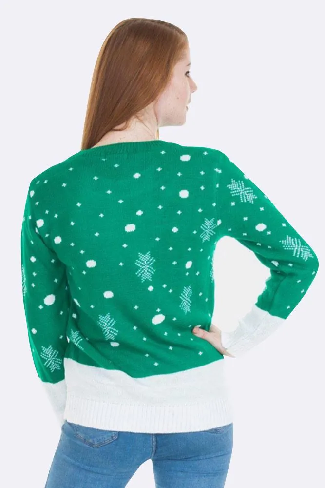 Gillian Womens Smiling Rudolph Christmas Jumper