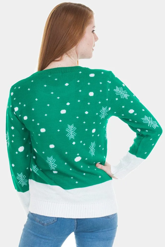 Gillian Womens Smiling Rudolph Christmas Jumper