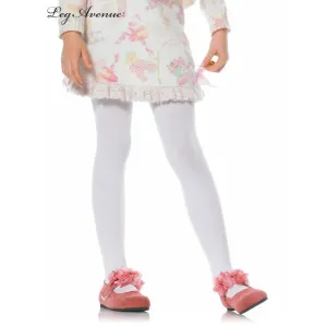 Girls Opaque Tights White - Leg Avenue