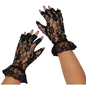 Gloves Black Lace Fingerless