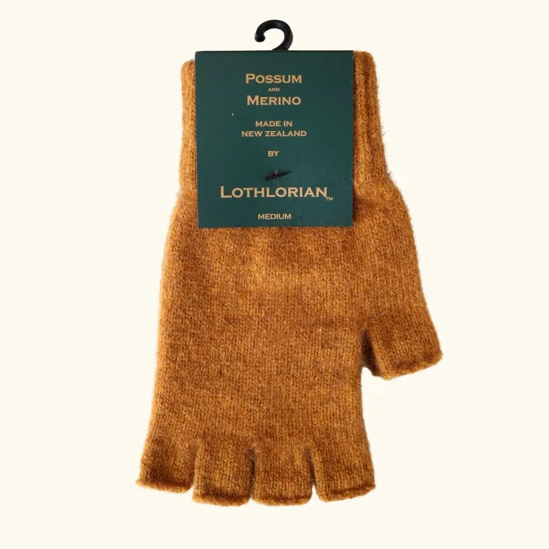 Gloves Fingerless Possum Merino