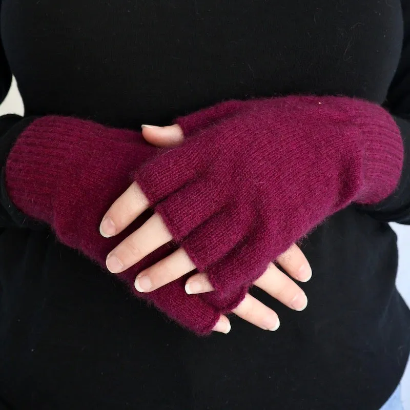 Gloves Fingerless Possum Merino