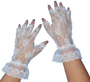 Gloves White Lace Fingerless