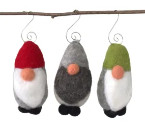 Gnome Christmas Tree Ornaments- SET OF 3