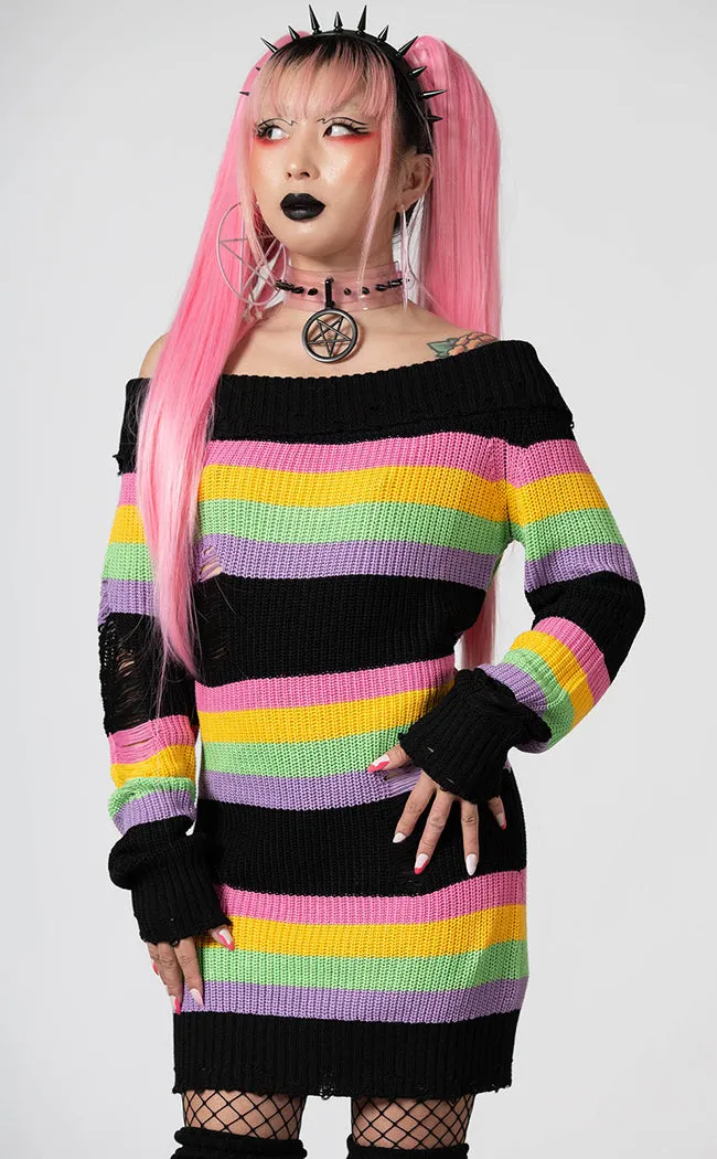 Good Vibes Knit Sweater Dress