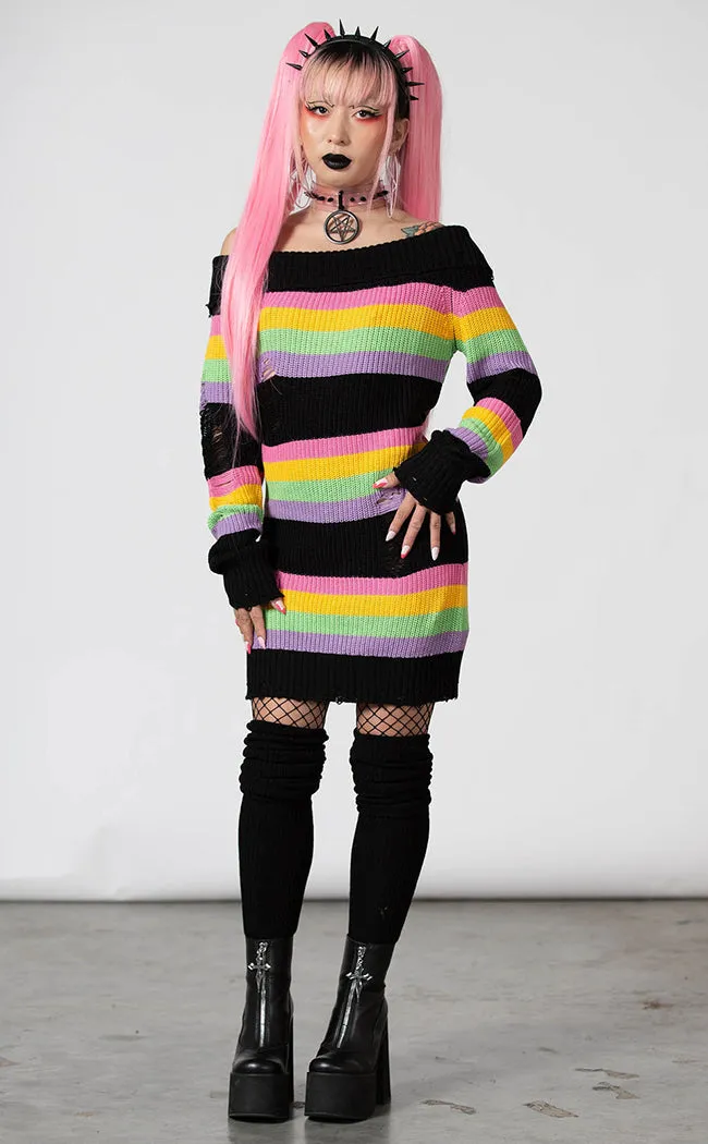 Good Vibes Knit Sweater Dress