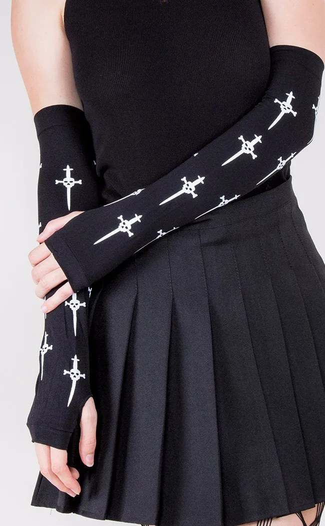 Gothic Cross Fingerless Gloves