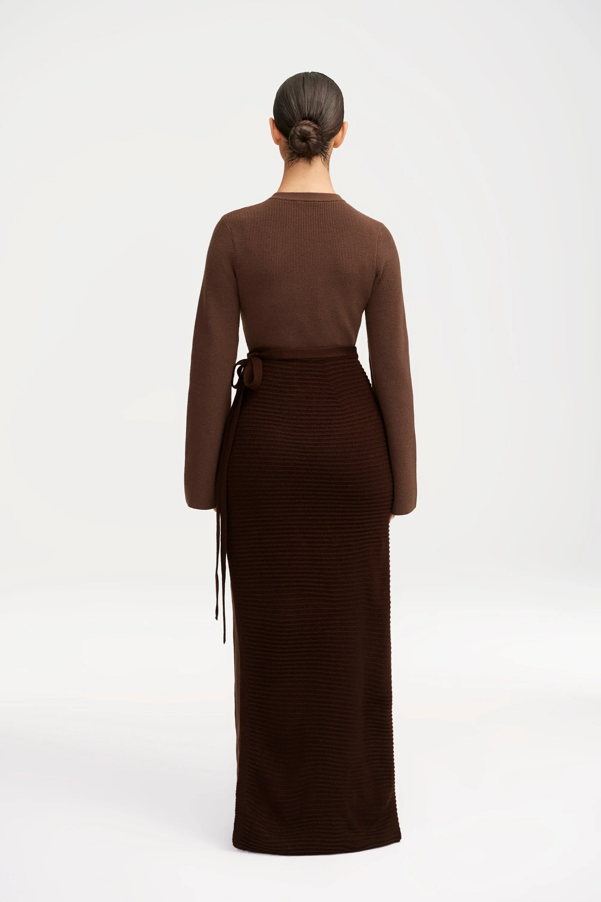 Grace Knit Maxi Dress & Wrap Skirt Set