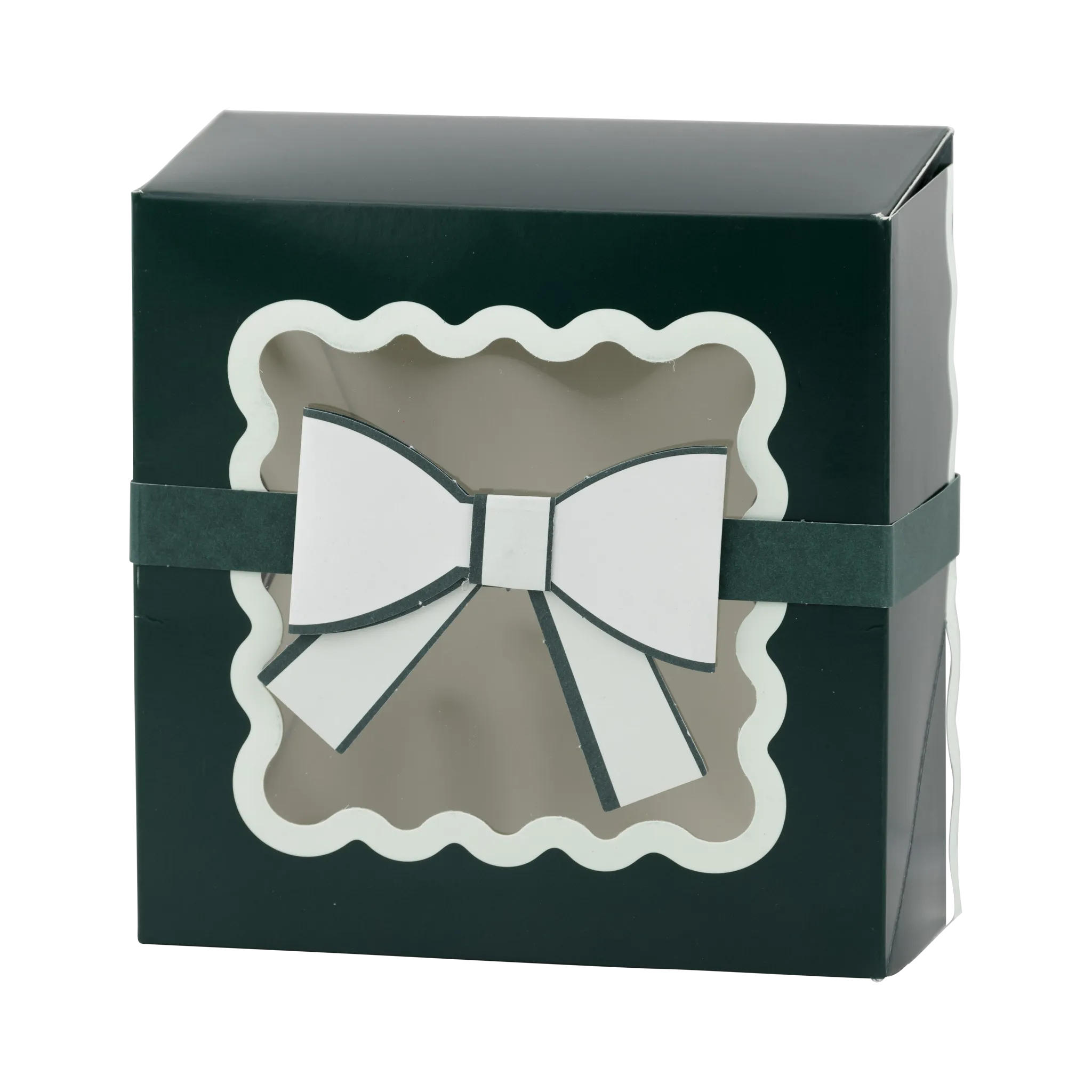 Green Bow Ric Rac Cookie Box