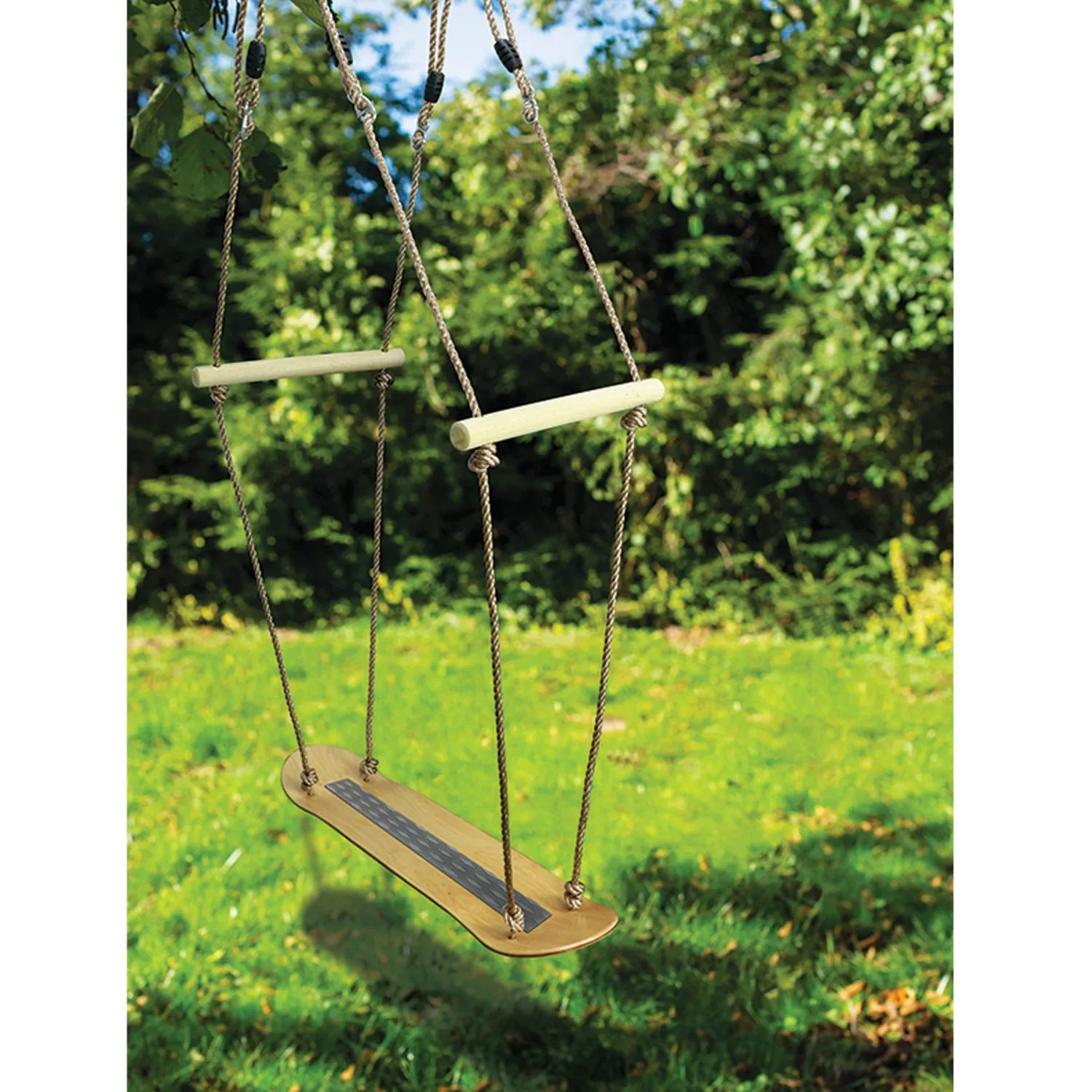 Greenmill GR0157 Garden Tree Swing Skateboard Shape Wooden Non-Slip Surface up to 70 kg