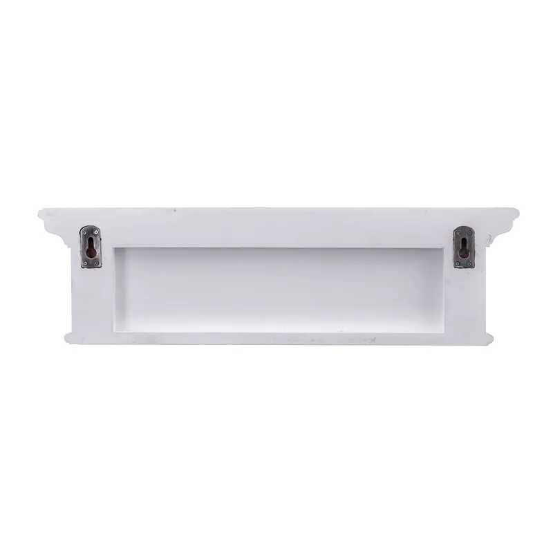 Halifax White Painted 4 Hook Coat Rack Shelf