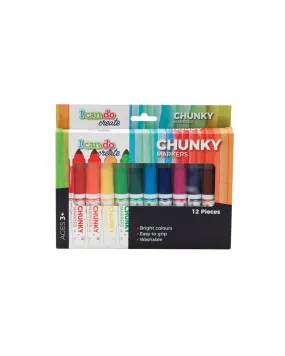 Icando Chunky Markers 12pcs