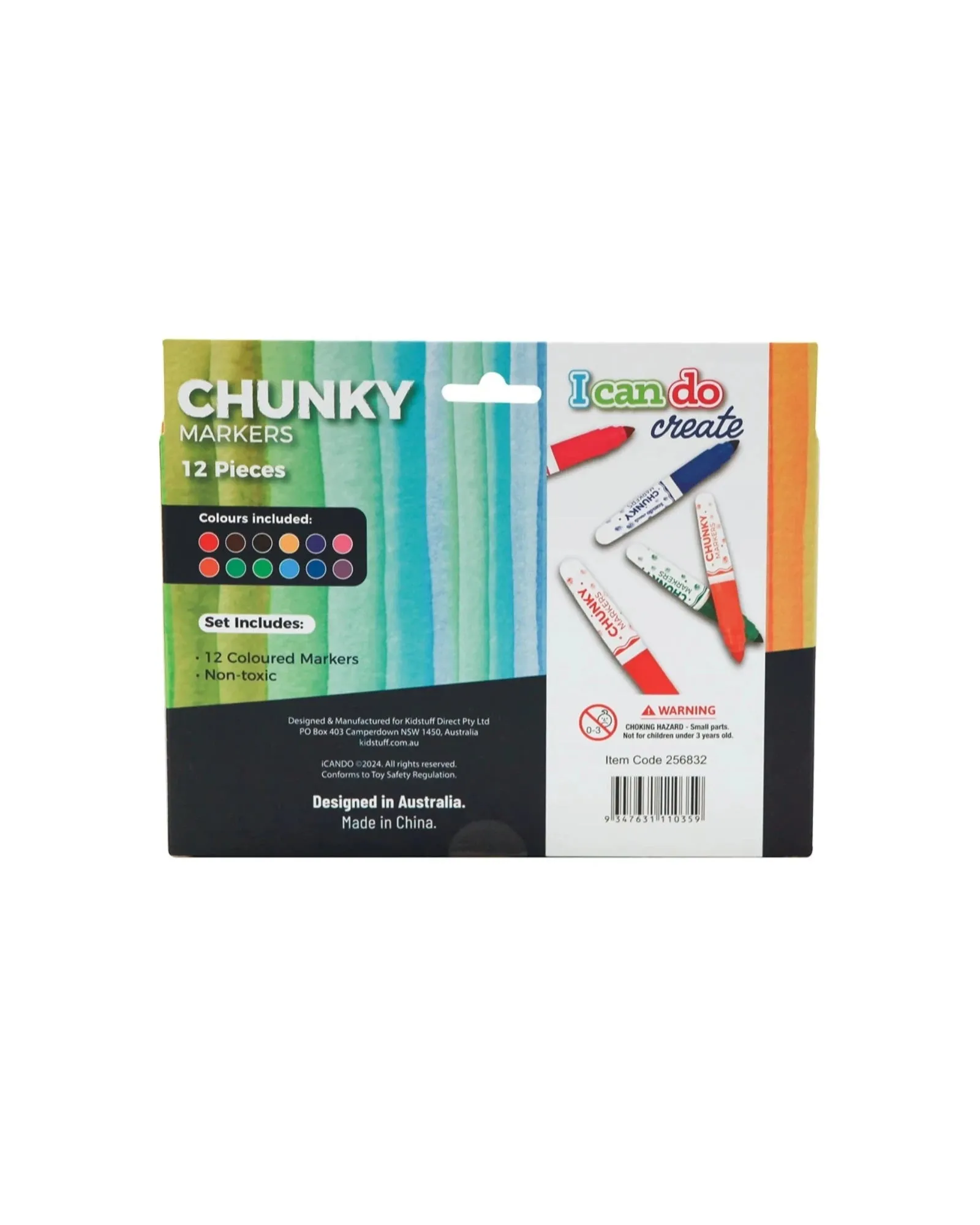 Icando Chunky Markers 12pcs