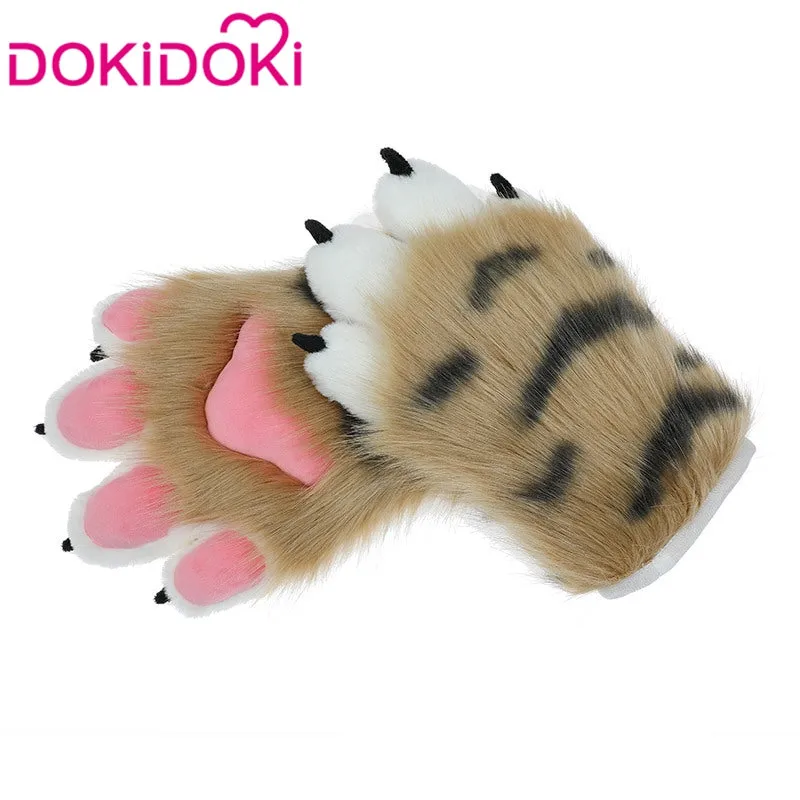 【in stock】DokiDoki Cosplay Fursuit Animal Cat Claw Paw Cute Furry Winter Fingerless Gloves Bear Paw