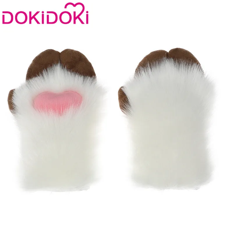 【in stock】DokiDoki Cosplay Fursuit Animal Cat Claw Paw Cute Furry Winter Fingerless Gloves Bear Paw