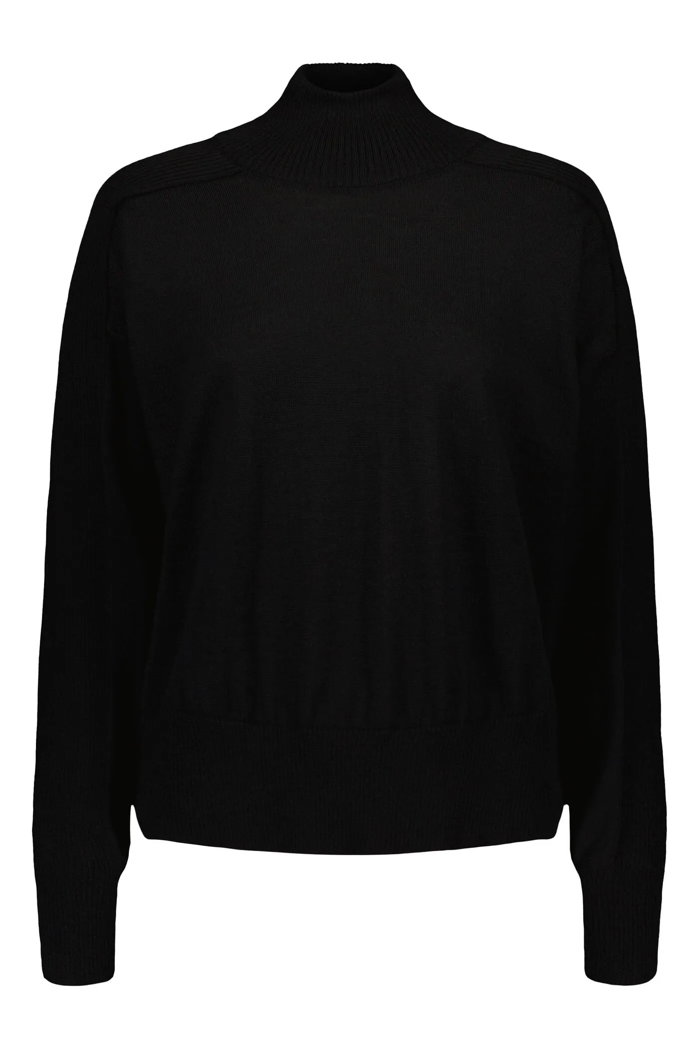 Ina Merino Polo Knit Black