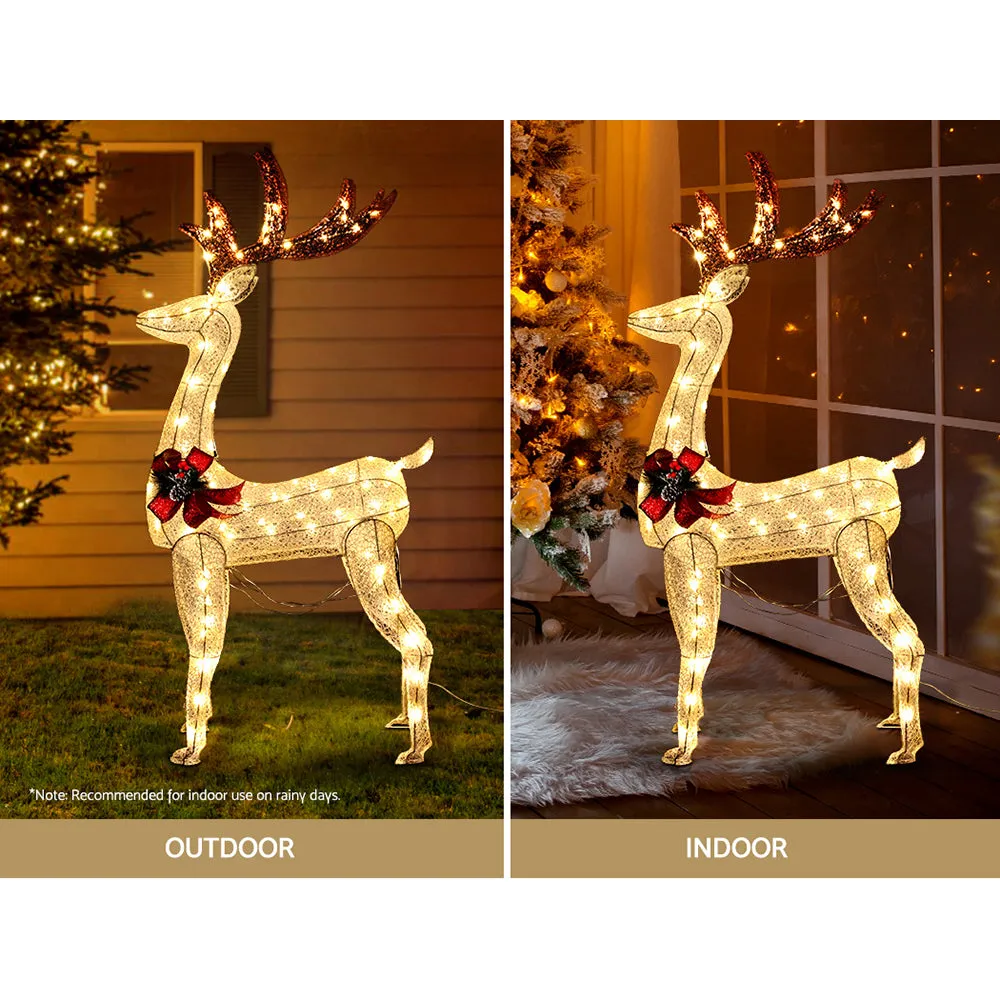 Jingle Jollys Christmas Lights Motif LED Rope Reindeer Waterproof Outdoor