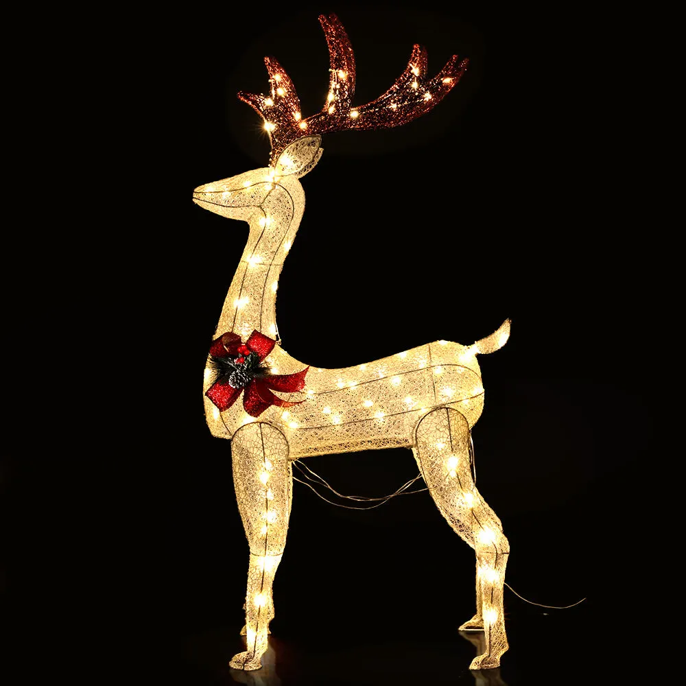 Jingle Jollys Christmas Lights Motif LED Rope Reindeer Waterproof Outdoor