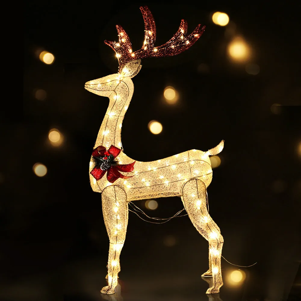 Jingle Jollys Christmas Lights Motif LED Rope Reindeer Waterproof Outdoor