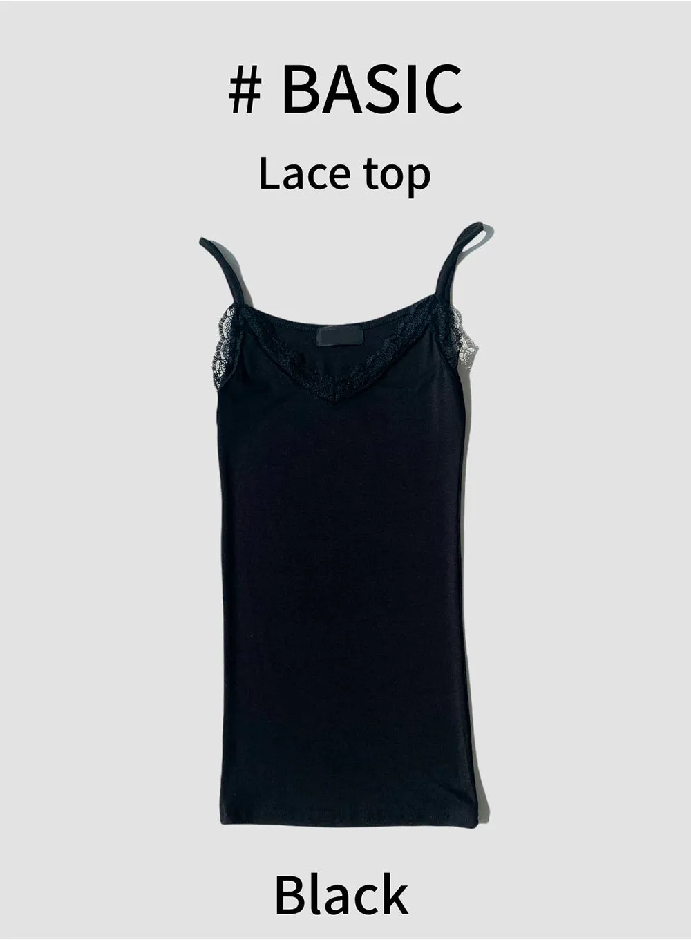 Lace Trim Camisole Top #B16