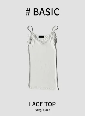 Lace Trim Camisole Top #B16