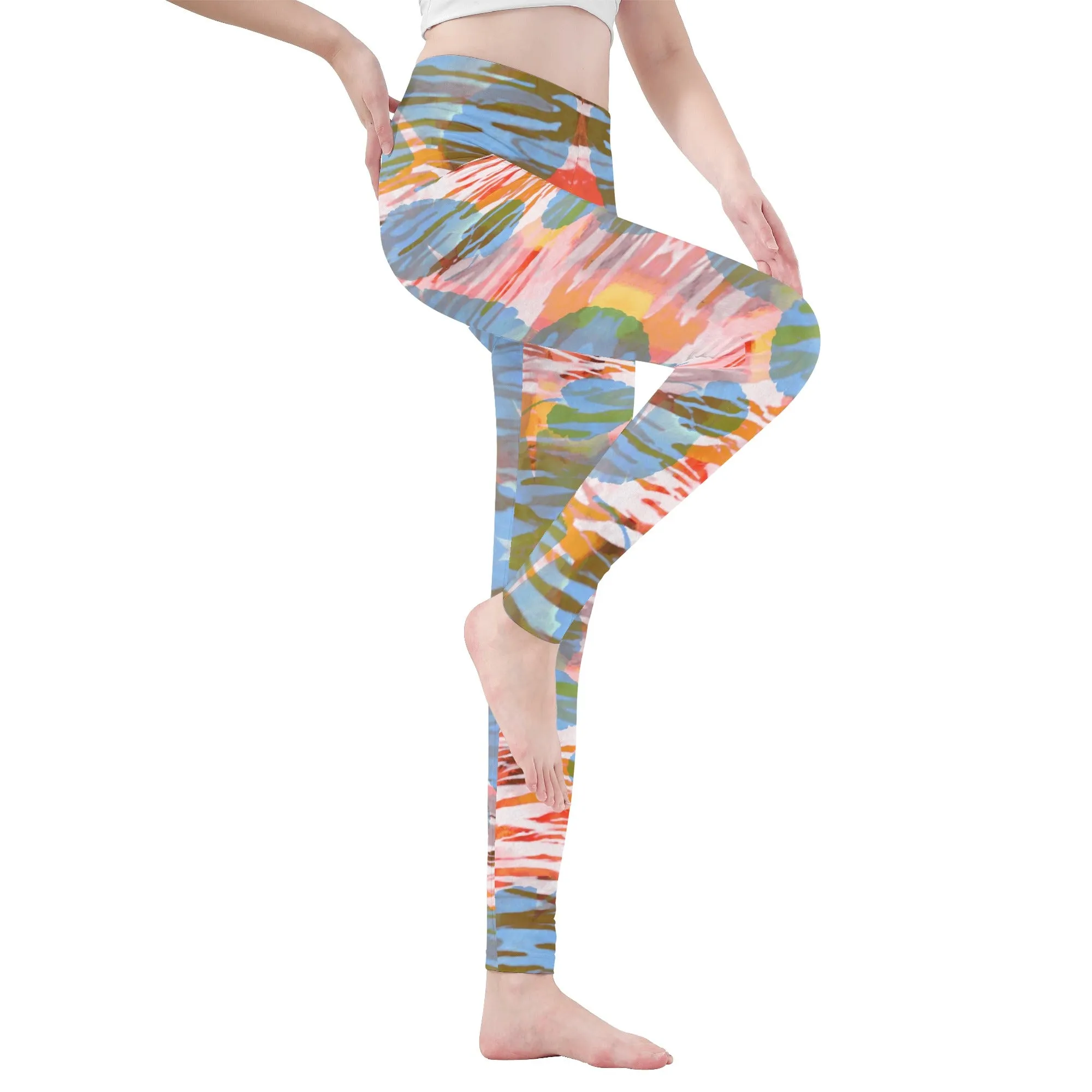 Leggings for Women | Petite to Plus Size | High Waisted | Ankle Length | Tie and Dye | Gemini Womens Leggings