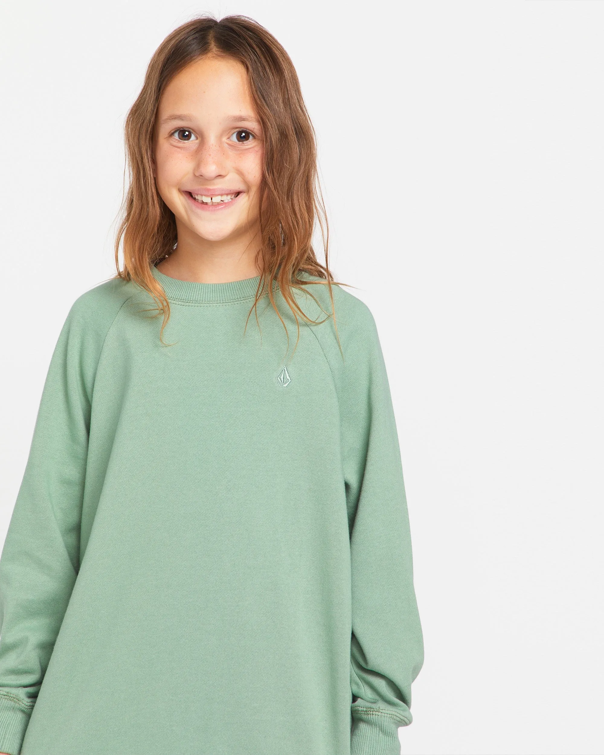 Little Girls Truly Stokin Pullover Hoodie - Sea Spray