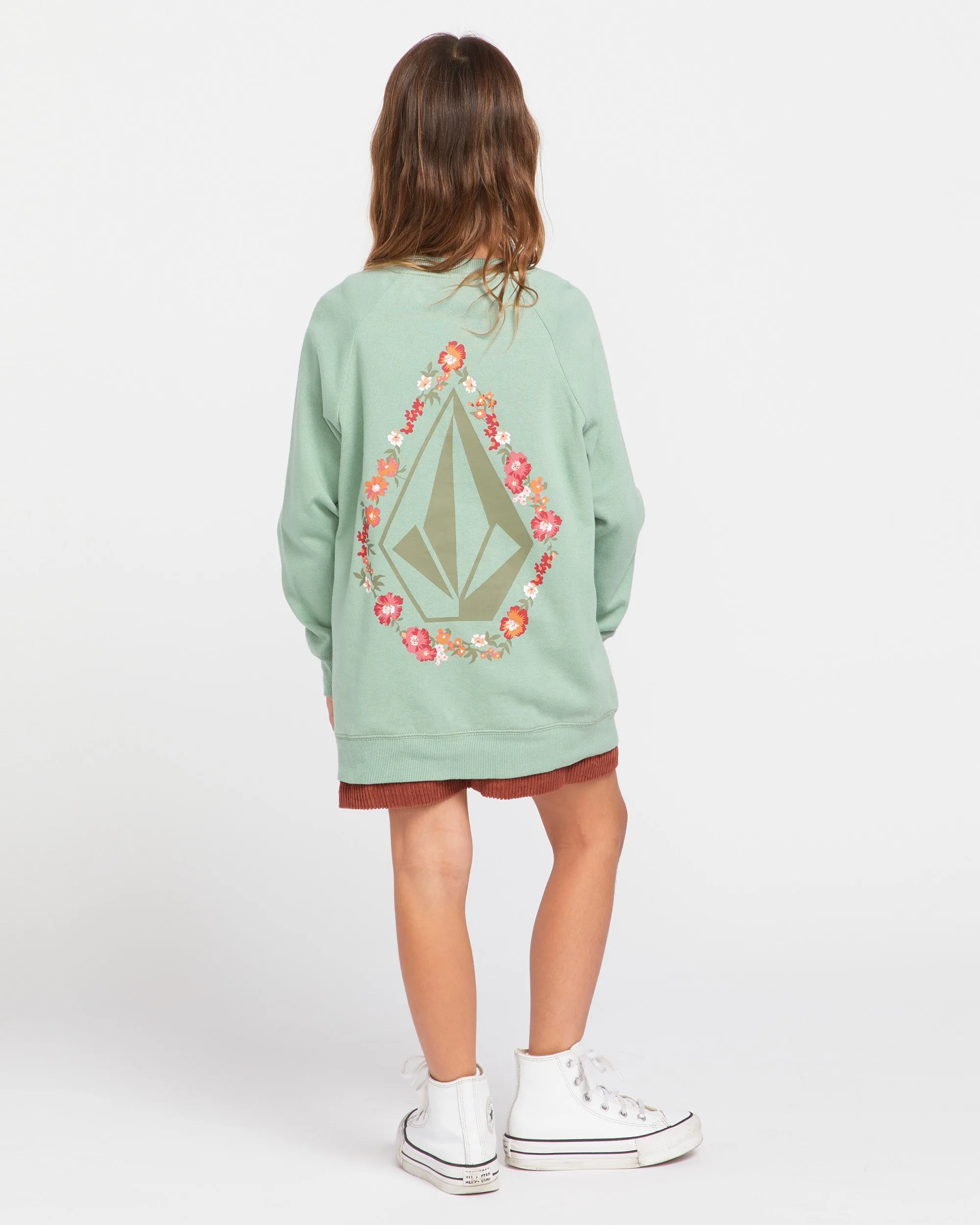 Little Girls Truly Stokin Pullover Hoodie - Sea Spray