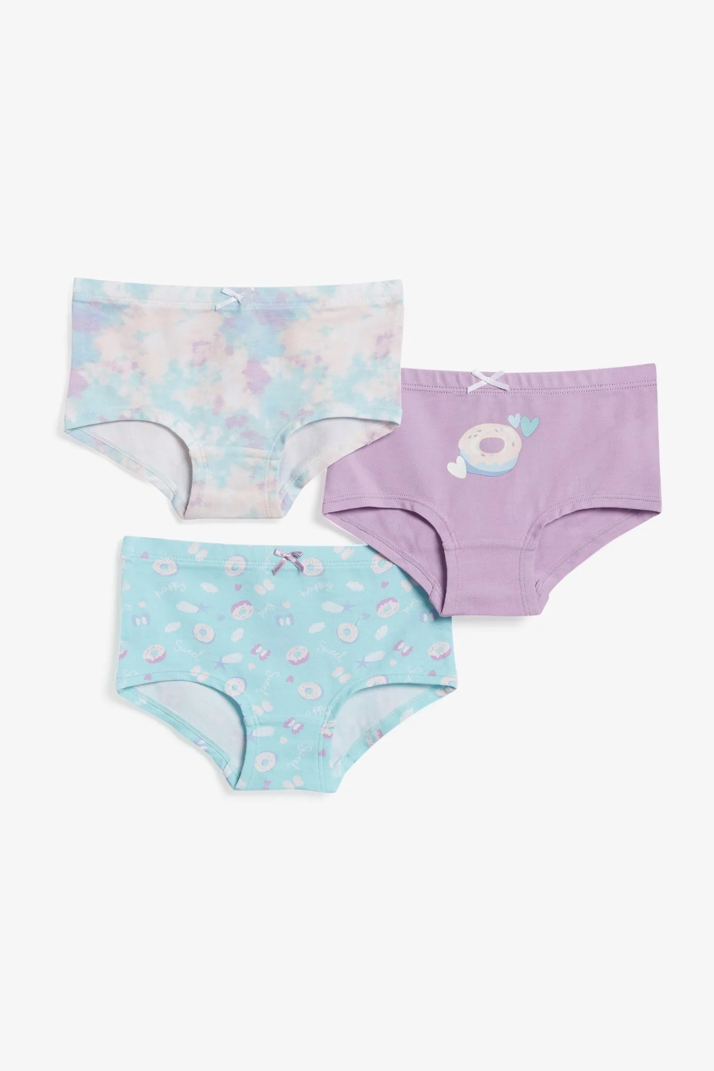 Lot de 3 culottes garçonnes en coton - Enfant fille