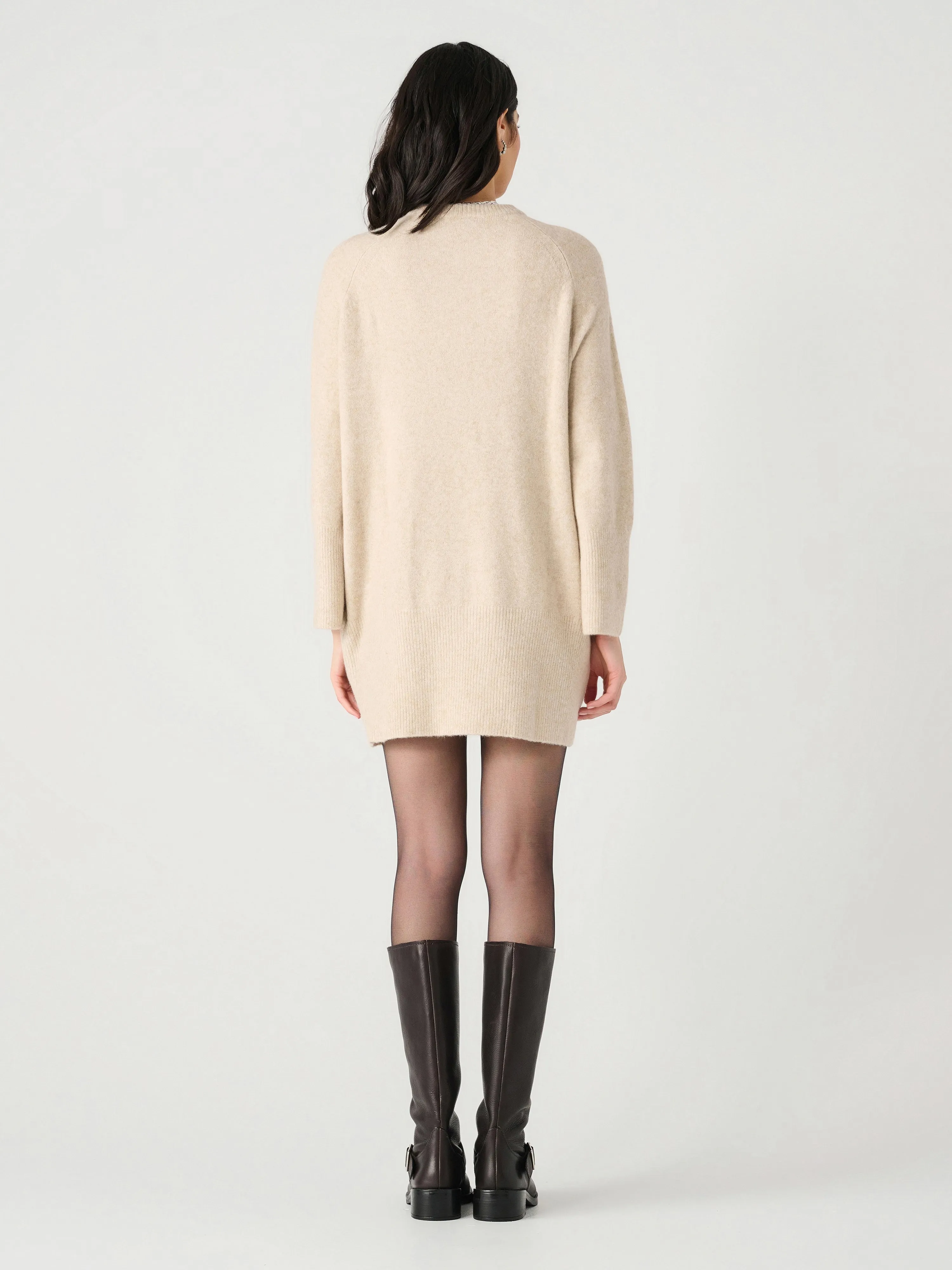 Ls Crewneck Mini Sweater Dress