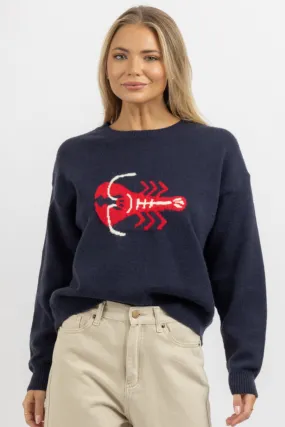 MAINE LOBSTER NAVY SWEATER