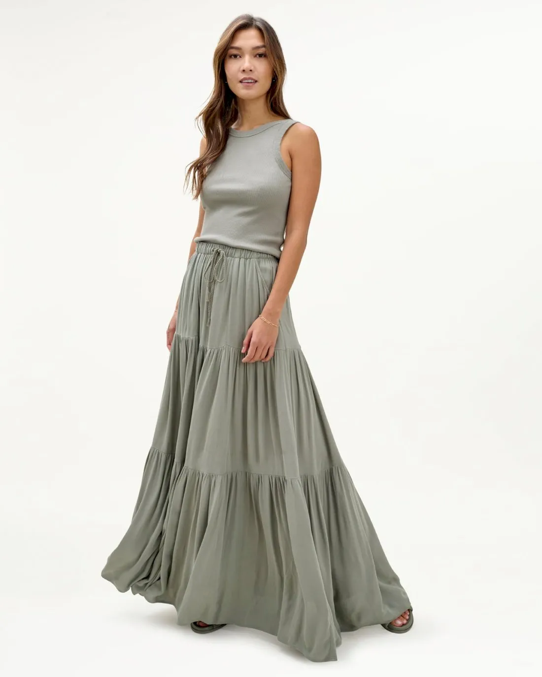 Mary Lawless Lee x Splendid Solid Maxi Skirt