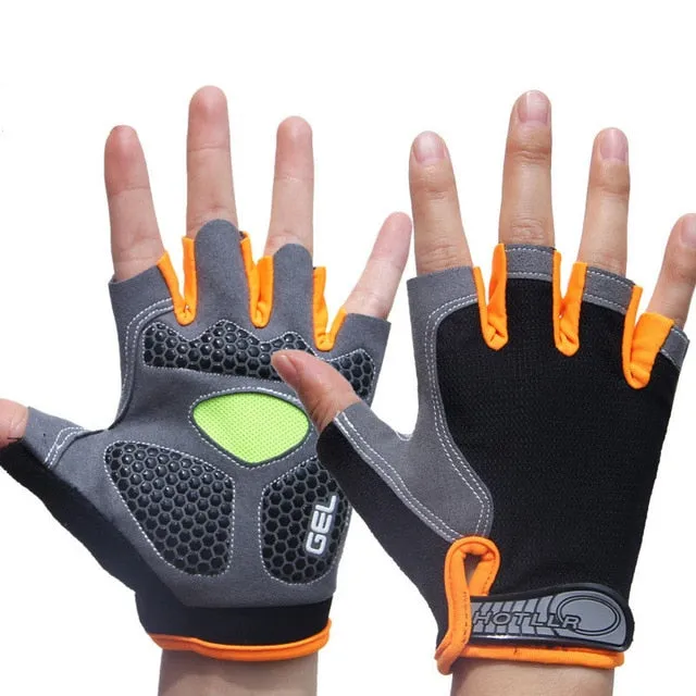 Men & Women's Sports 3D GEL Padded Anti-Slip Gloves Gym Fitness Weight Lifting Body Building Exercise Training Workout Crossfit