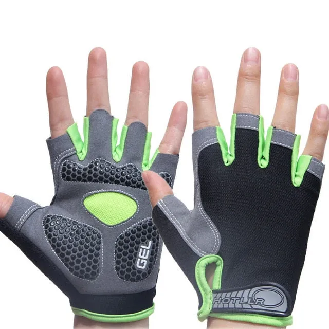 Men & Women's Sports 3D GEL Padded Anti-Slip Gloves Gym Fitness Weight Lifting Body Building Exercise Training Workout Crossfit