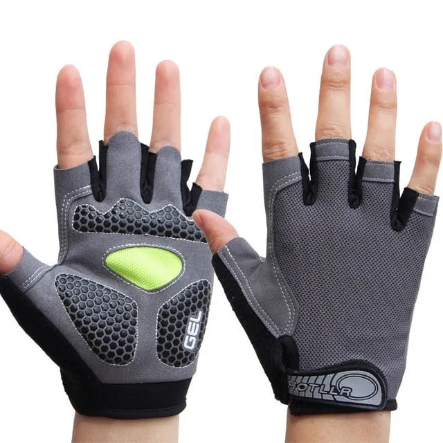 Men & Women's Sports 3D GEL Padded Anti-Slip Gloves Gym Fitness Weight Lifting Body Building Exercise Training Workout Crossfit