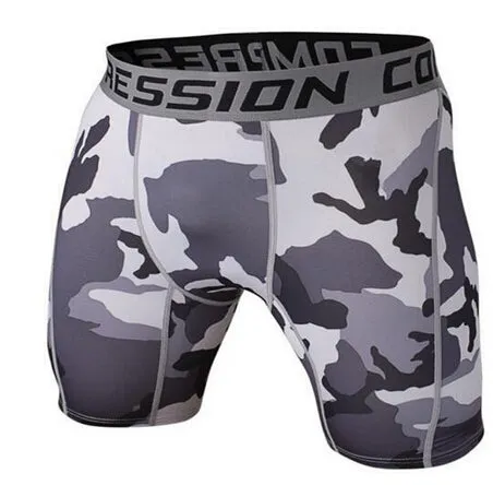 Mens Compression Shorts 2016 Summer Camouflage Bermuda Shorts Fitness Men Cossfit Bodybuilding Tights Camo Shorts