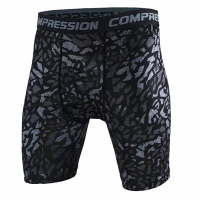 Mens Compression Shorts 2016 Summer Camouflage Bermuda Shorts Fitness Men Cossfit Bodybuilding Tights Camo Shorts