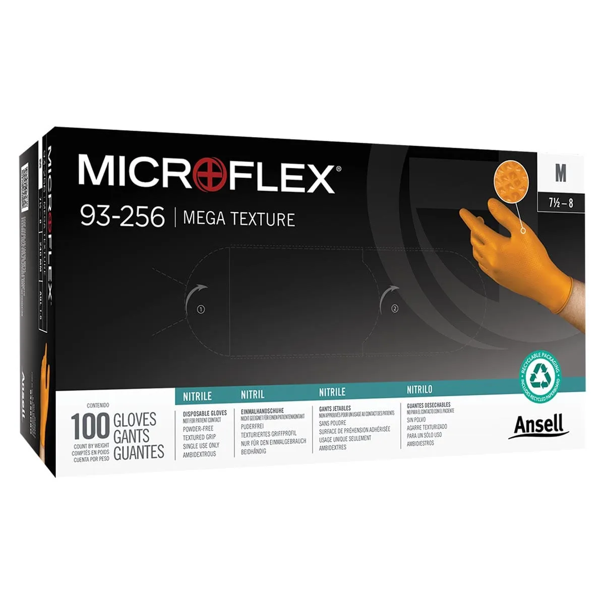 Microflex Mega Texture Disposable Nitrile Gloves | Box of 100