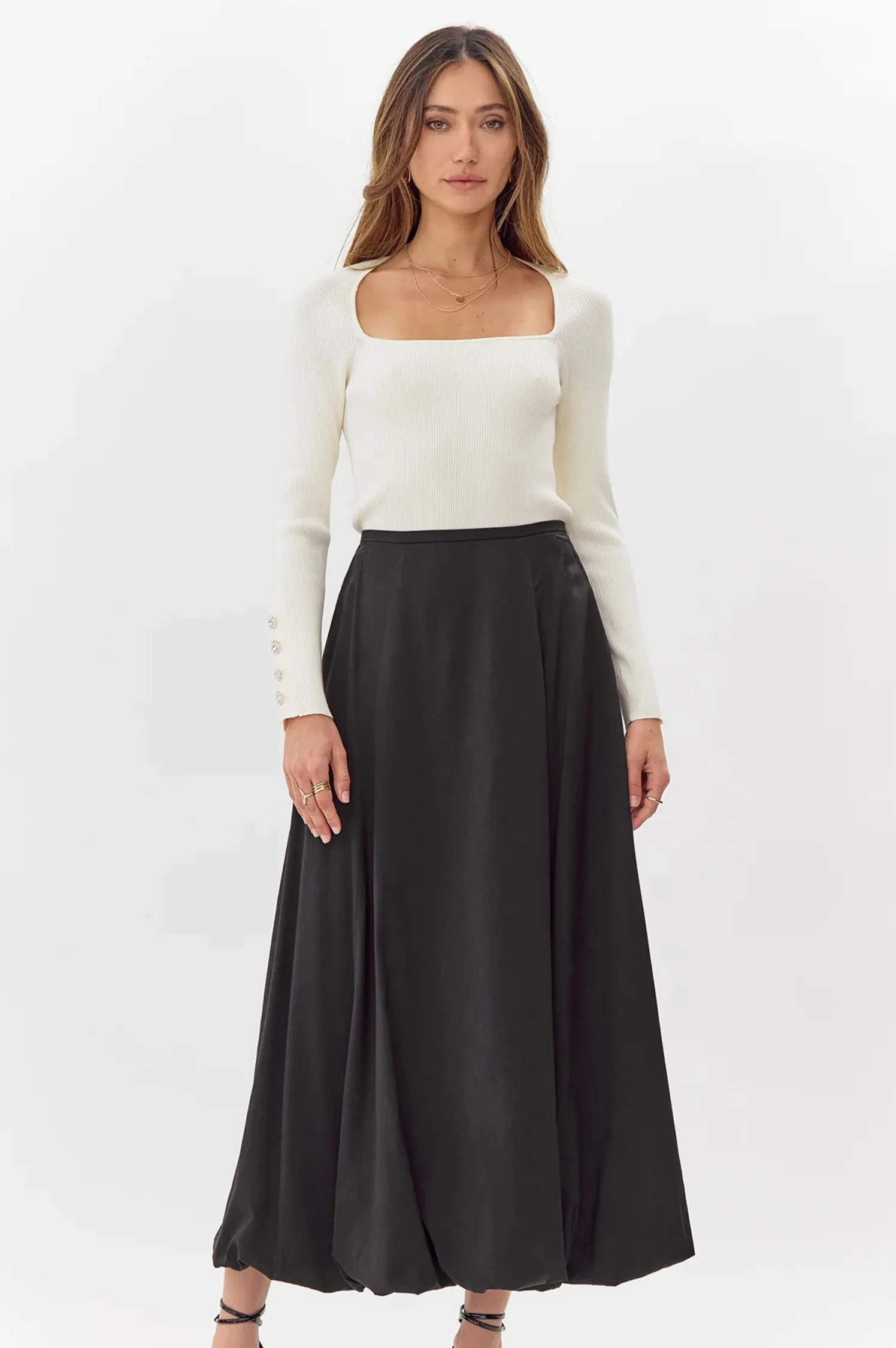 Mila Bubble Maxi Skirt