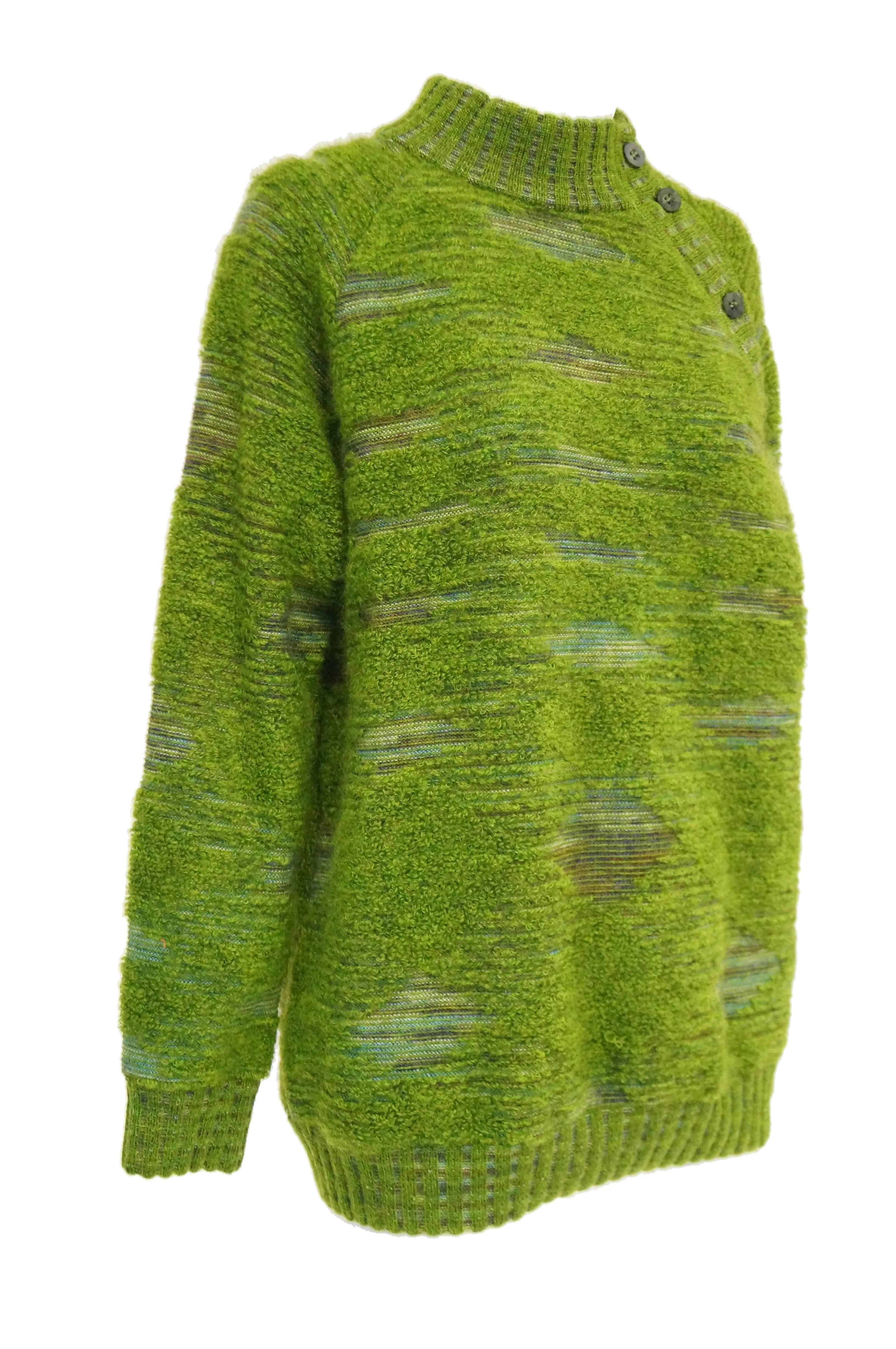 Missoni Moss Green Mohair & Wool Space Dyed Sweater