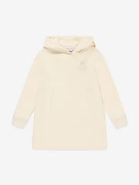 Moncler Enfant Girls Hooded Sweater Dress in Ivory