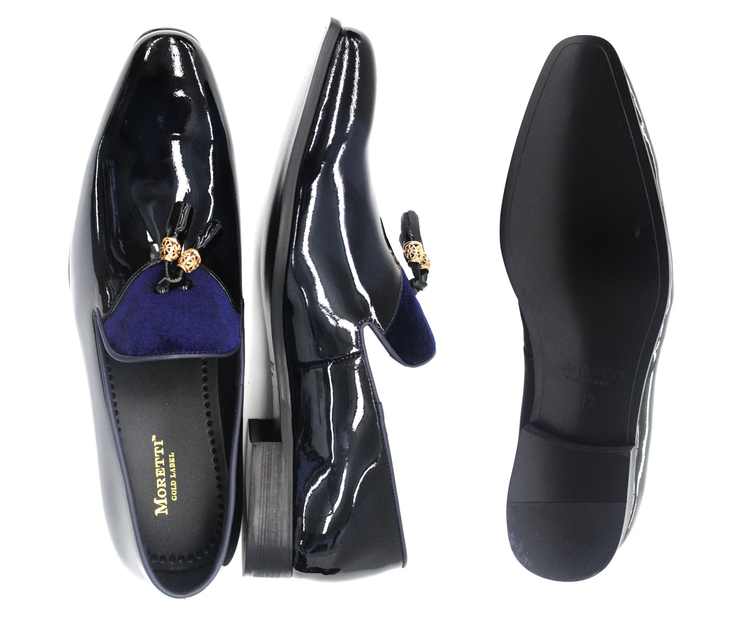 MORETTI,PLAIN TOE-SLIP ON-SHOES-M31989-NAVY