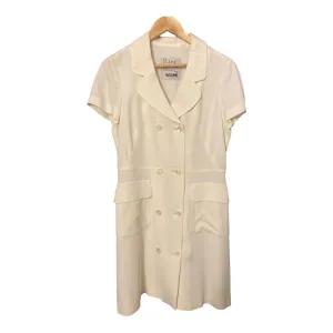 Moschino Cheap and Chic White Short Sleeved Dress Uk Size 12