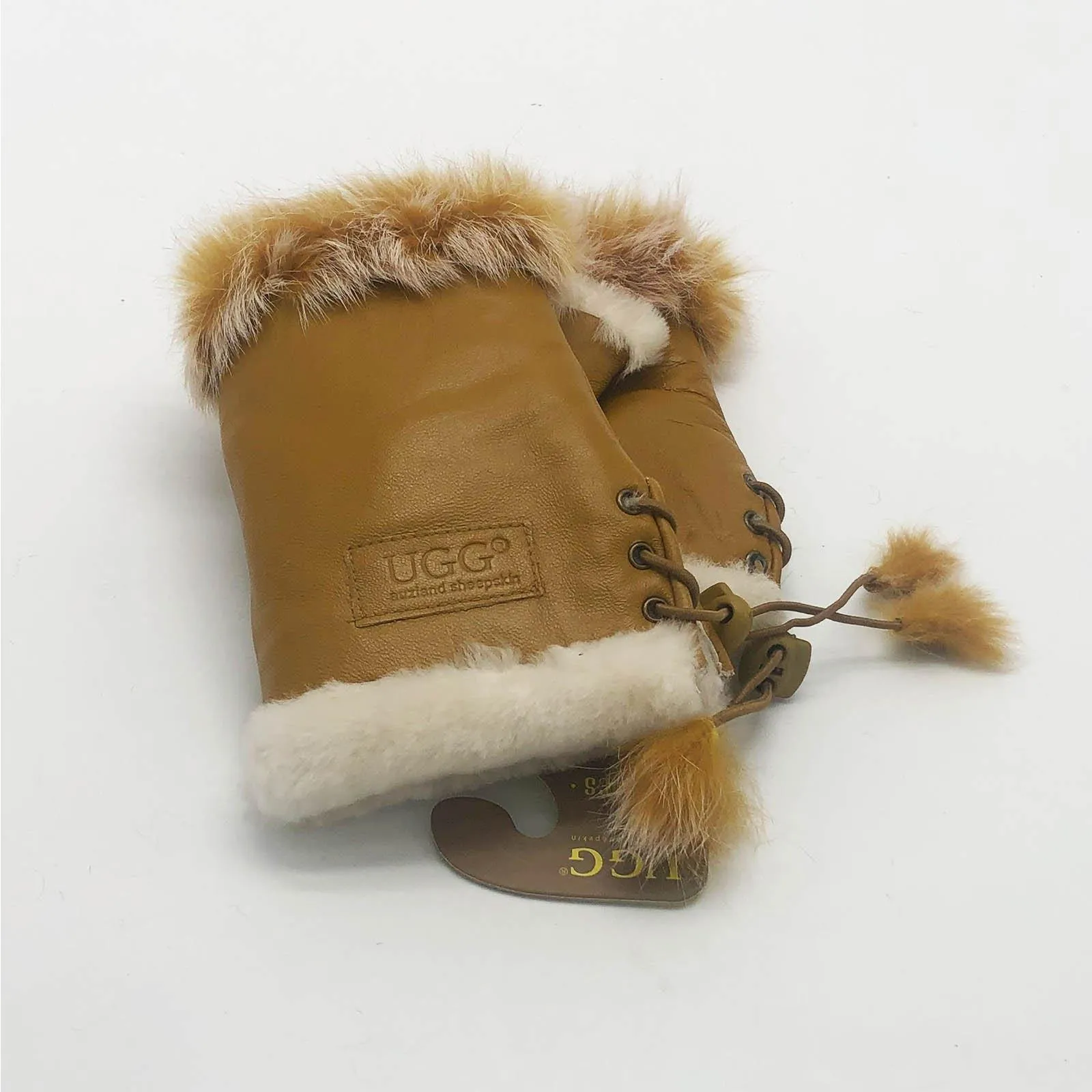 Mubo UGG Genuine Sheepskin Fingerless Glove SH001 Size M