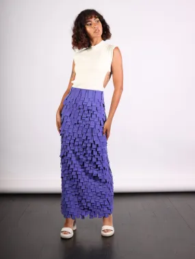 Multi Rectangle Skirt in Purple by A.W.A.K.E. Mode