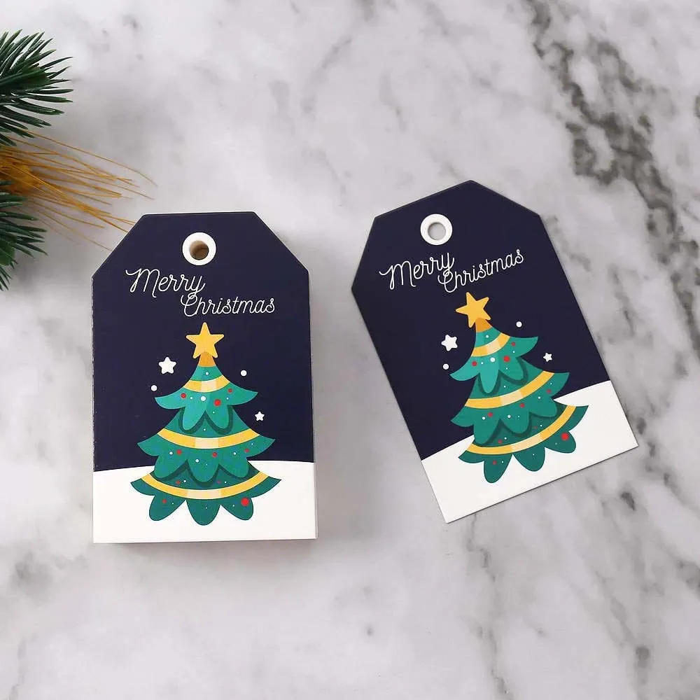 Navy Blue Christmas Gift Tags Pack of 10