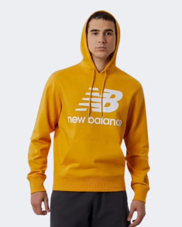 New Balance Essentials Pullover Men Lifestyle Hoody Gold Mt03558-Gho